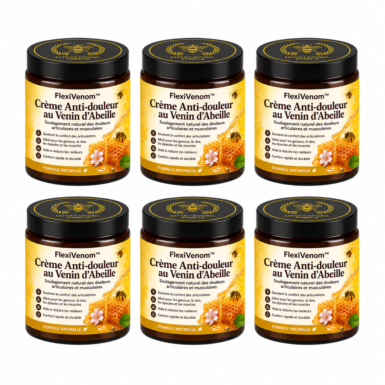 FlexiVenom™ Crème Anti-douleur au Venin d'Abeille | Soulage les articulations en 10 minutes!