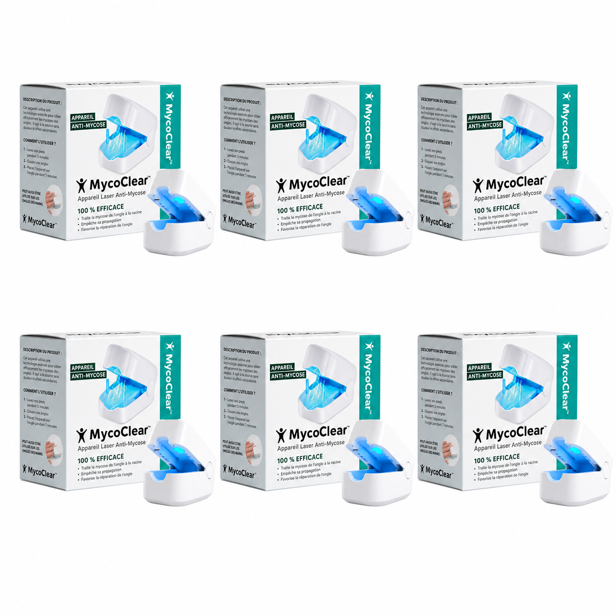MycoClear™ Appareil Laser Anti-Mycose | Éradiquez les champignons à la racine et retrouvez des ongles sains en 7 jours !