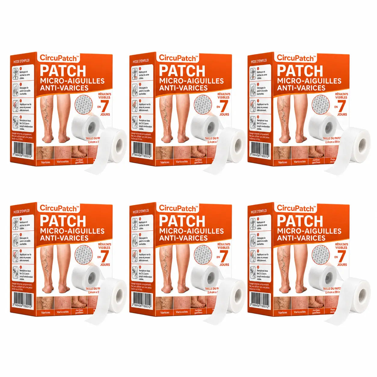 CircuPatch™ Patch Micro-Aiguilles Anti-Varices | Soulagez jambes lourdes, gonflements et veines visibles en 7 jours, sans chirurgie ni bas de contention !