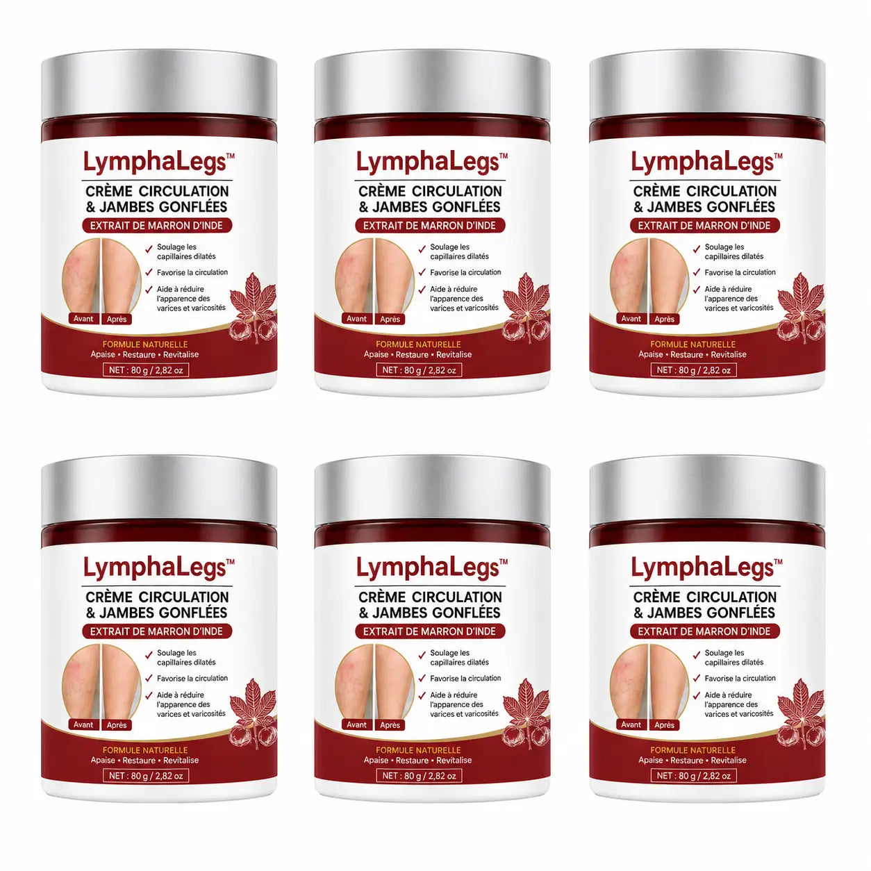 LymphaLegs™ Crème Circulation & Jambes Gonflées | Dégonflez vos jambes lourdes et marchez plus léger dès les premières applications !