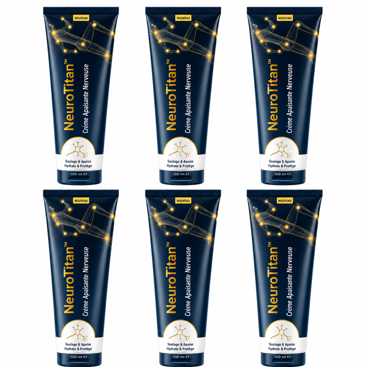 NeuroTitan™ Crème Apaisante Nerveuse | Éliminez vos douleurs et picotements à 92 % en 4 jours !
