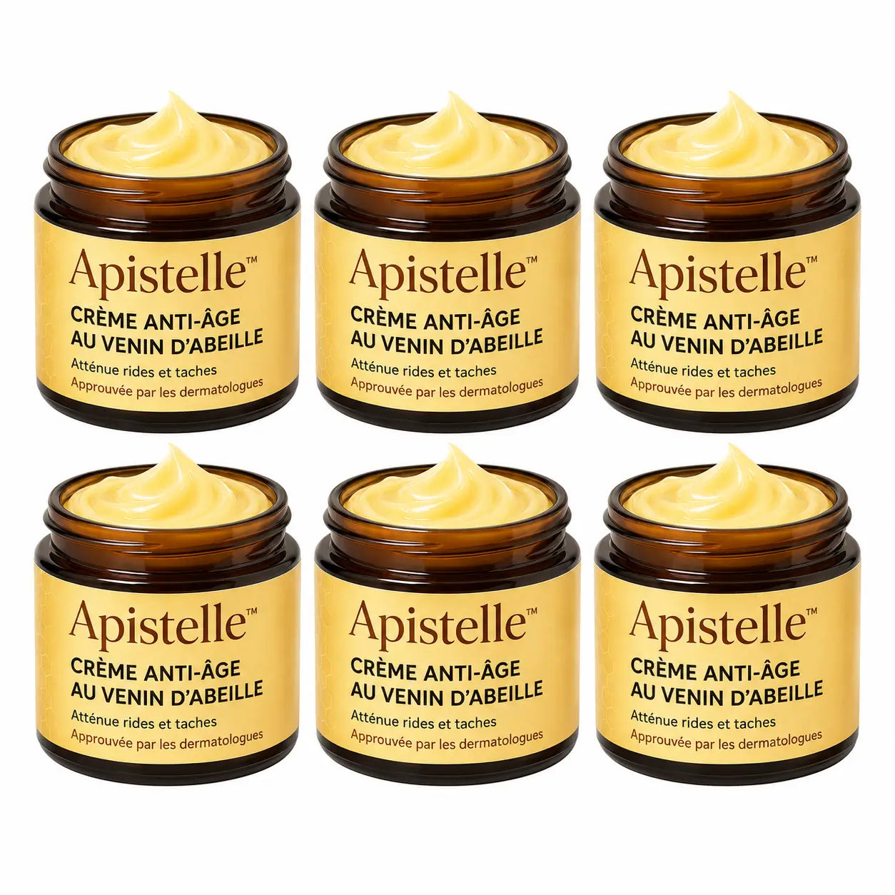 Apistelle™ Crème Anti-Âge au Venin d’Abeille | Élimine rides et taches en 3 minutes – approuvé par les dermatologues!