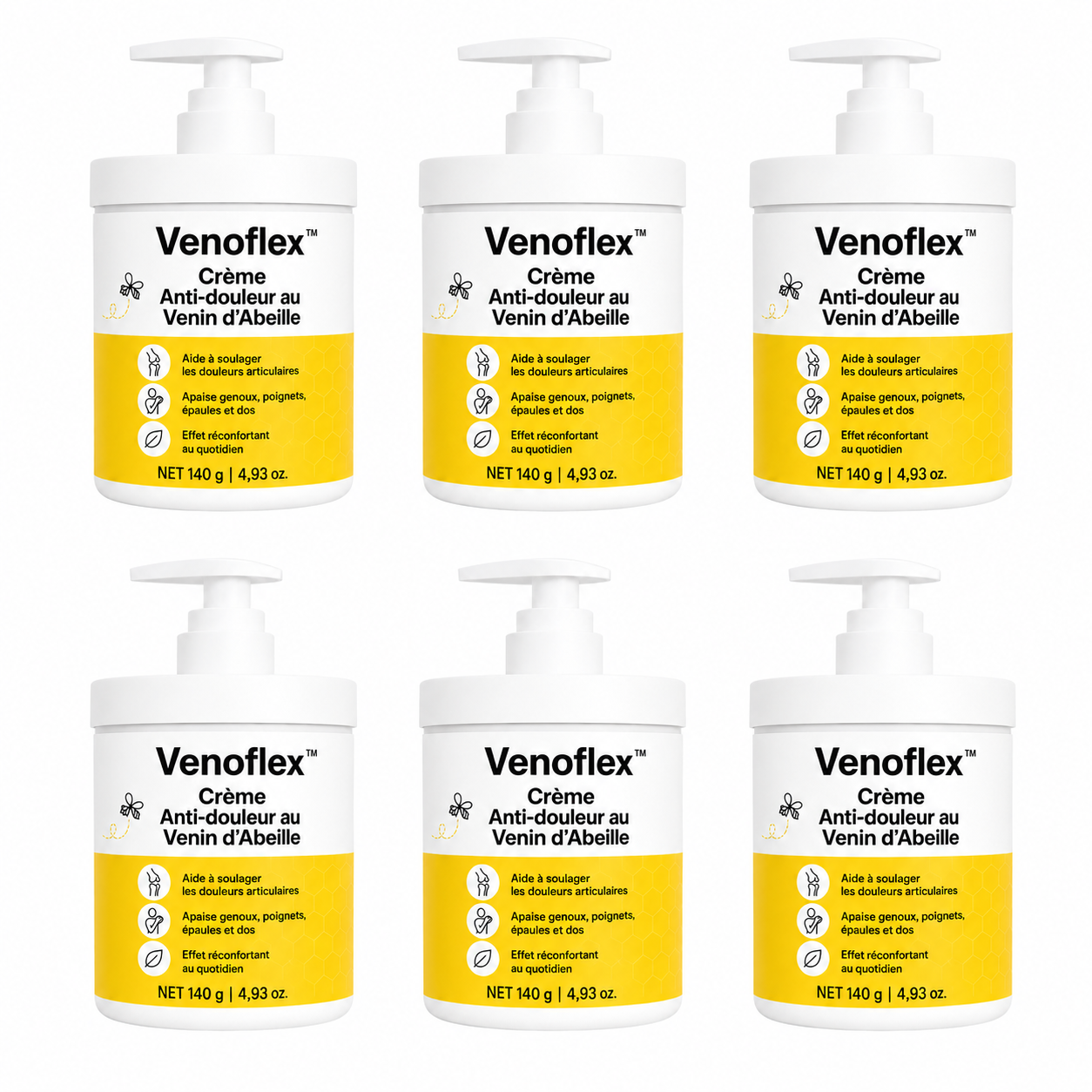 Venoflex™ Crème Anti-douleur au Venin d’Abeille | Soulage les articulations en 5 minutes!