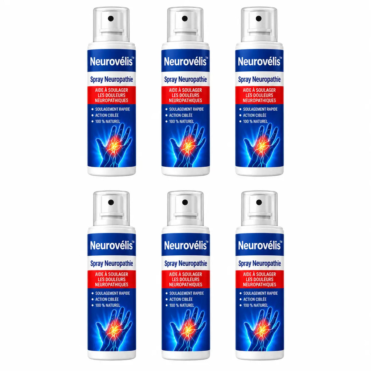 Neurovélis™ Spray Neuropathie | Stoppez picotements et engourdissements dès la première application !