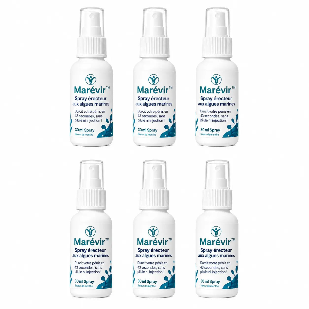 Marévir™ Spray Érecteur aux Algues Marines | Durcit votre pénis en 43 secondes, sans pilule ni injection!