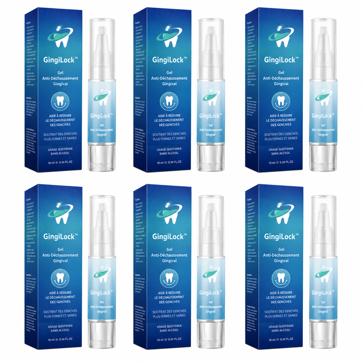 GingiLock™ Gel Anti-Déchaussement Gingival | Freinez le recul des gencives et gardez vos dents solidement ancrées !