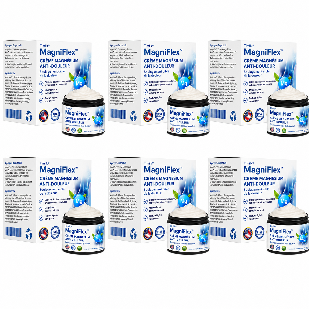 MagniFlex™ Crème Magnésium Anti-Douleur | Supprimez vos douleurs musculaires et articulaires en 15 minutes !