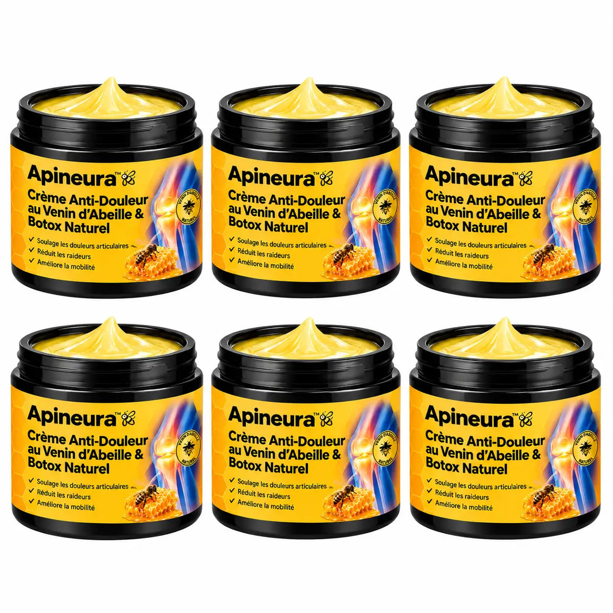 Apineura™ Crème Anti-Douleur au Venin d’Abeille & Botox Naturel | Répare les os fragiles et soulage en 5 minutes!