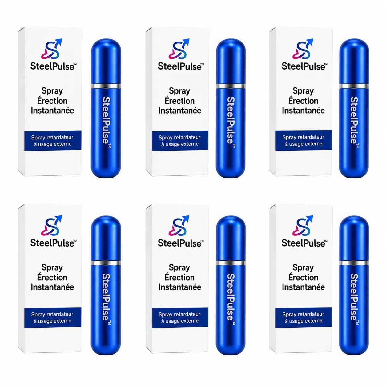 SteelPulse™ Spray Érection Instantanée | Dure comme de l’acier en 3 minutes, sans pilules ni attente !
