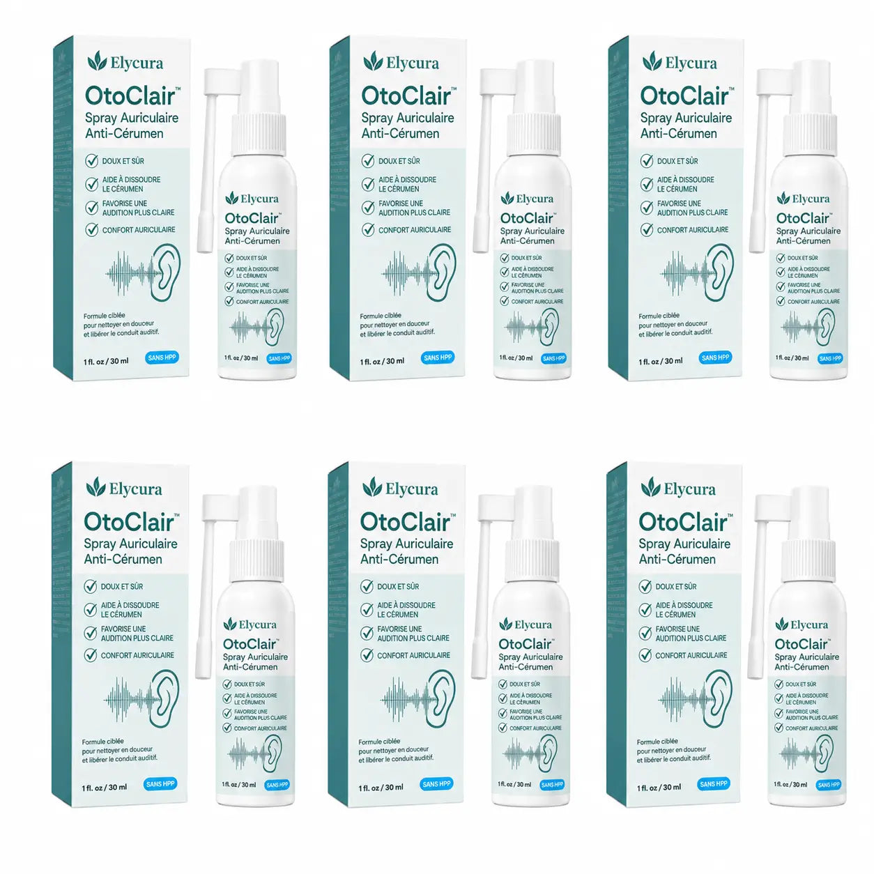 OtoClair™ Spray Auriculaire Anti-Cérumen | Libérez vos oreilles bouchées et retrouvez une audition plus claire en 7 jours !