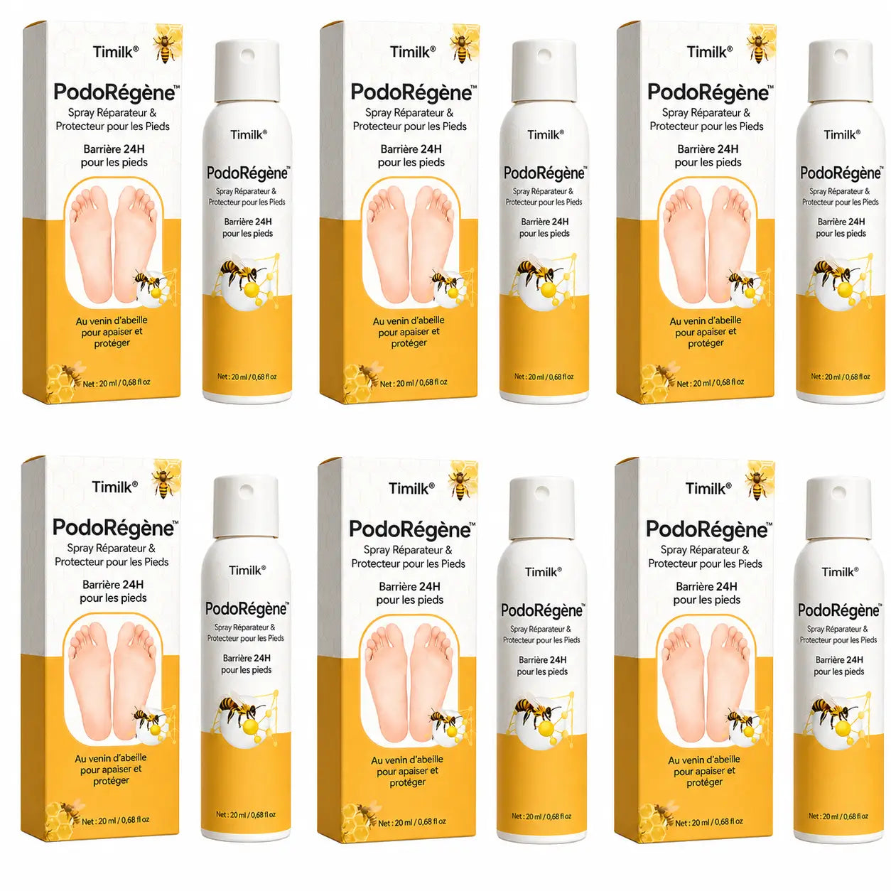 PodoRégène™ Spray Réparateur & Protecteur pour les Pieds | Protège et régénère la peau fragilisée dès la première application !
