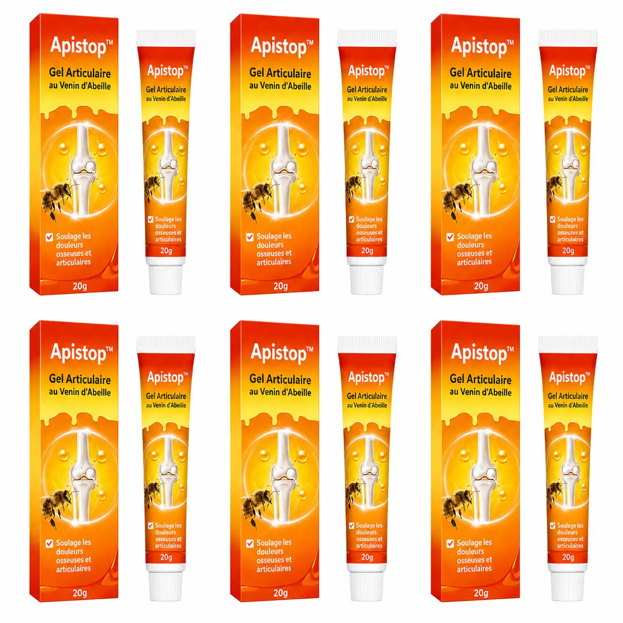 Apistop™ Gel Articulaire au Venin d’Abeille | Soulagez vos douleurs et retrouvez des articulations souples en quelques minutes !