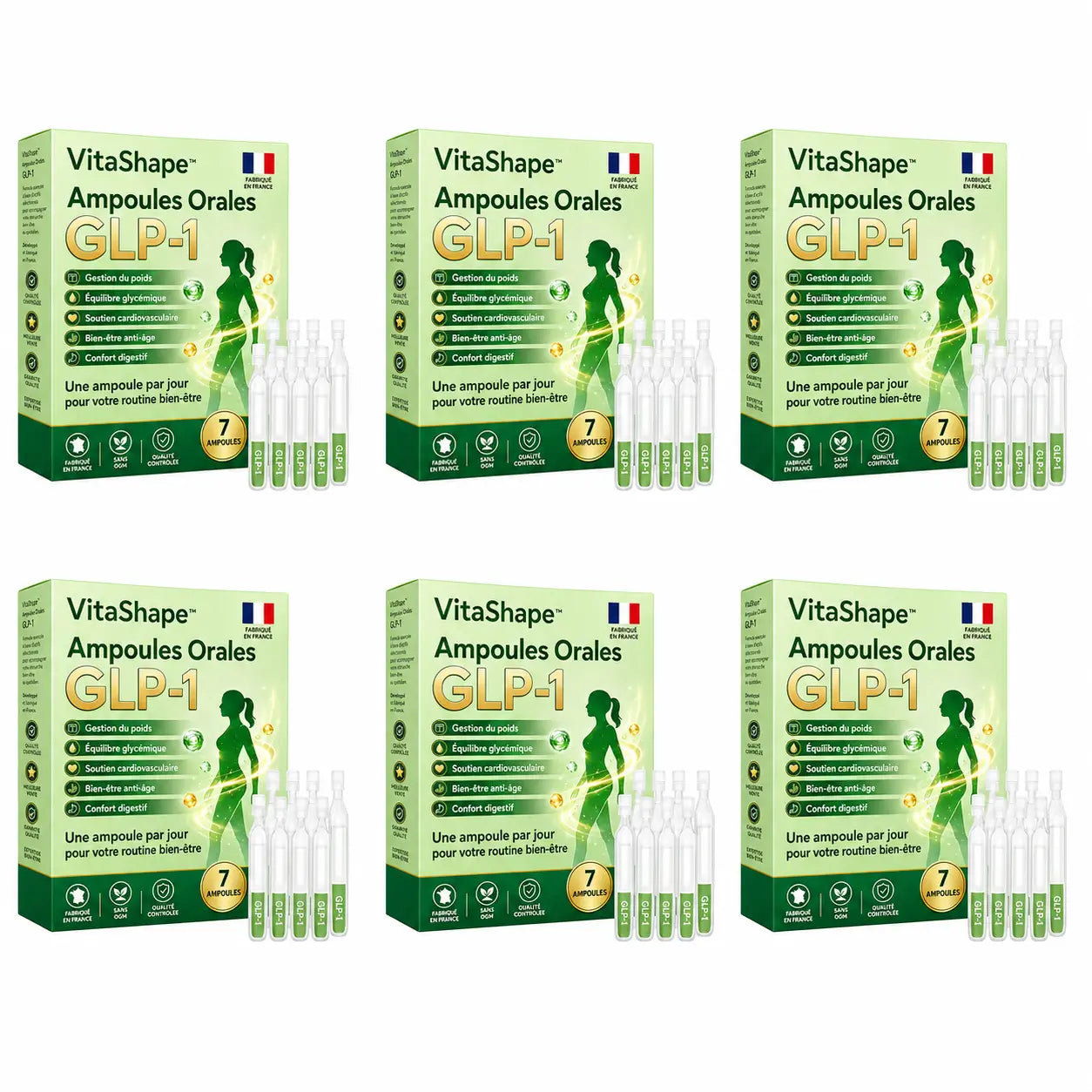 VitaShape™ Ampoules Orales GLP-1 | Brûle la Graisse, Stabilise la Glycémie et Régénère votre Corps en 7 Jours!