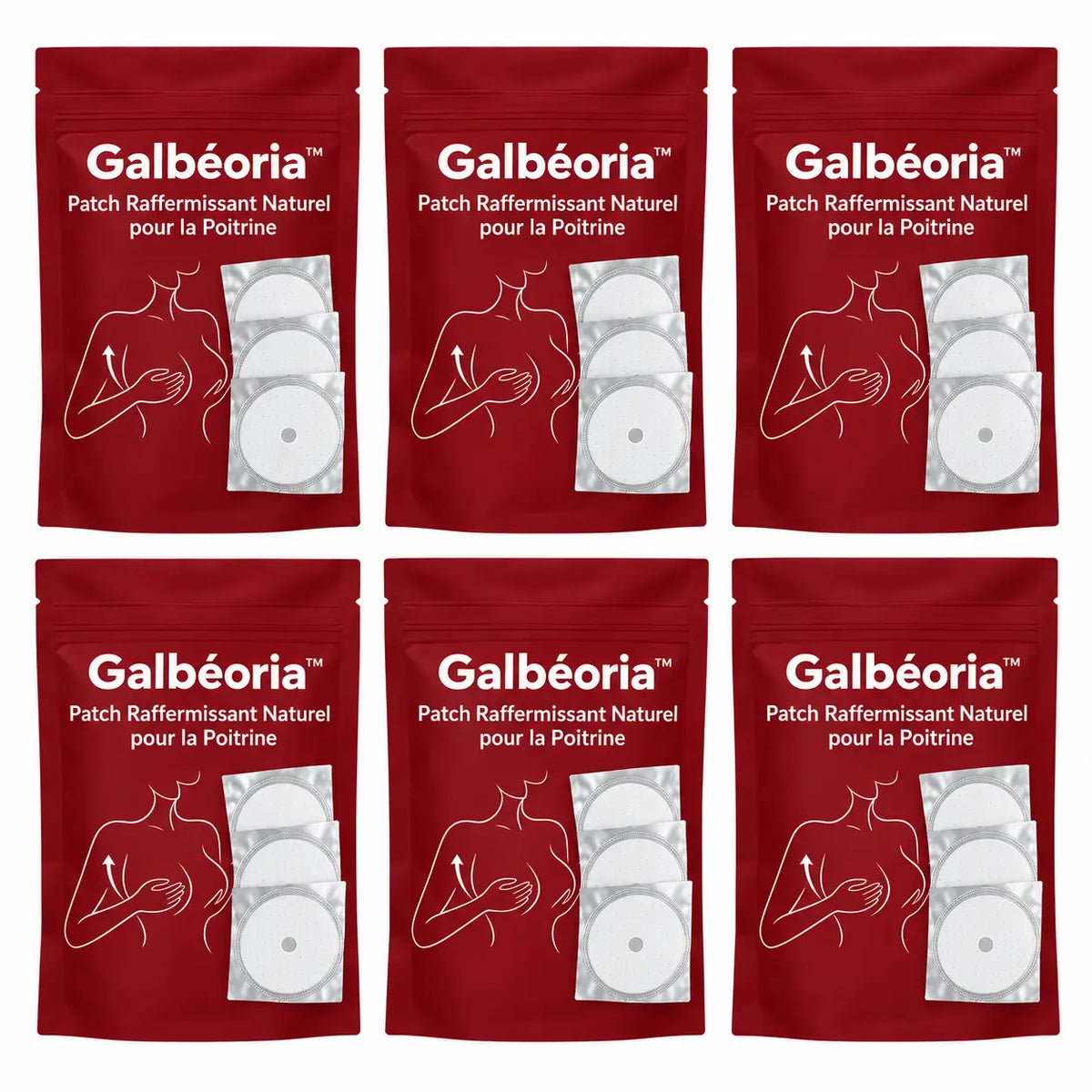 Galbéoria™ Patch Raffermissant Naturel pour la Poitrine | Redonne galbe et fermeté en 14 jours sans chirurgie!