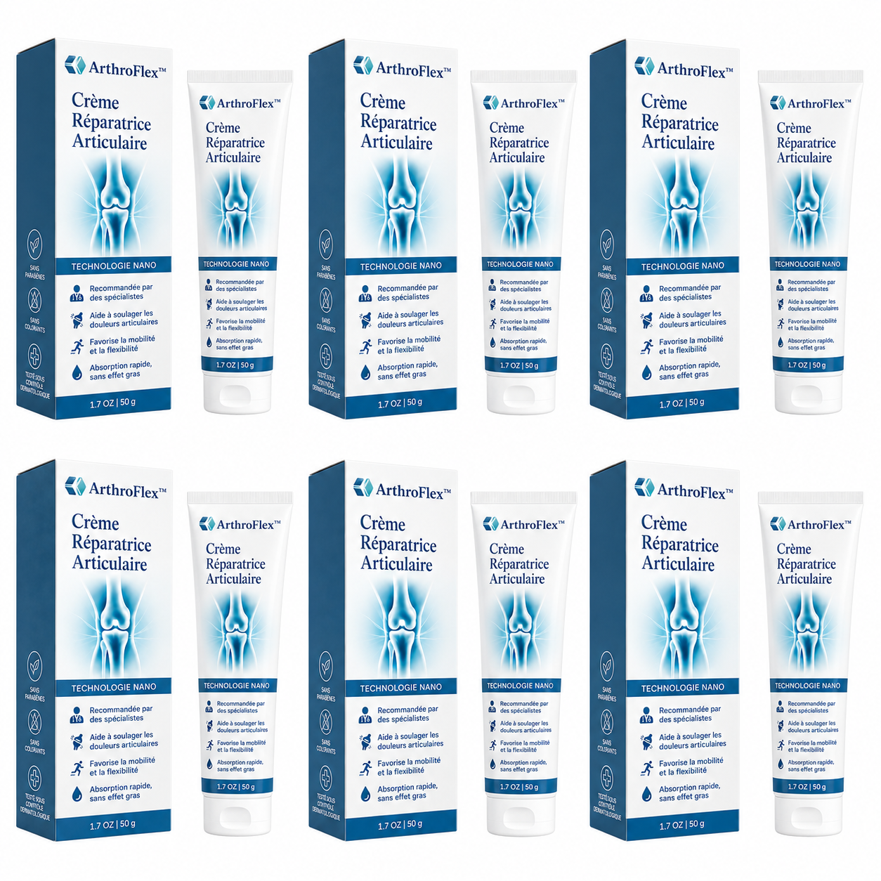 ArthroFlex™ Crème Réparatrice Articulaire | Soulage les douleurs du genou et des articulations jusqu’à 87 % en seulement 48h !
