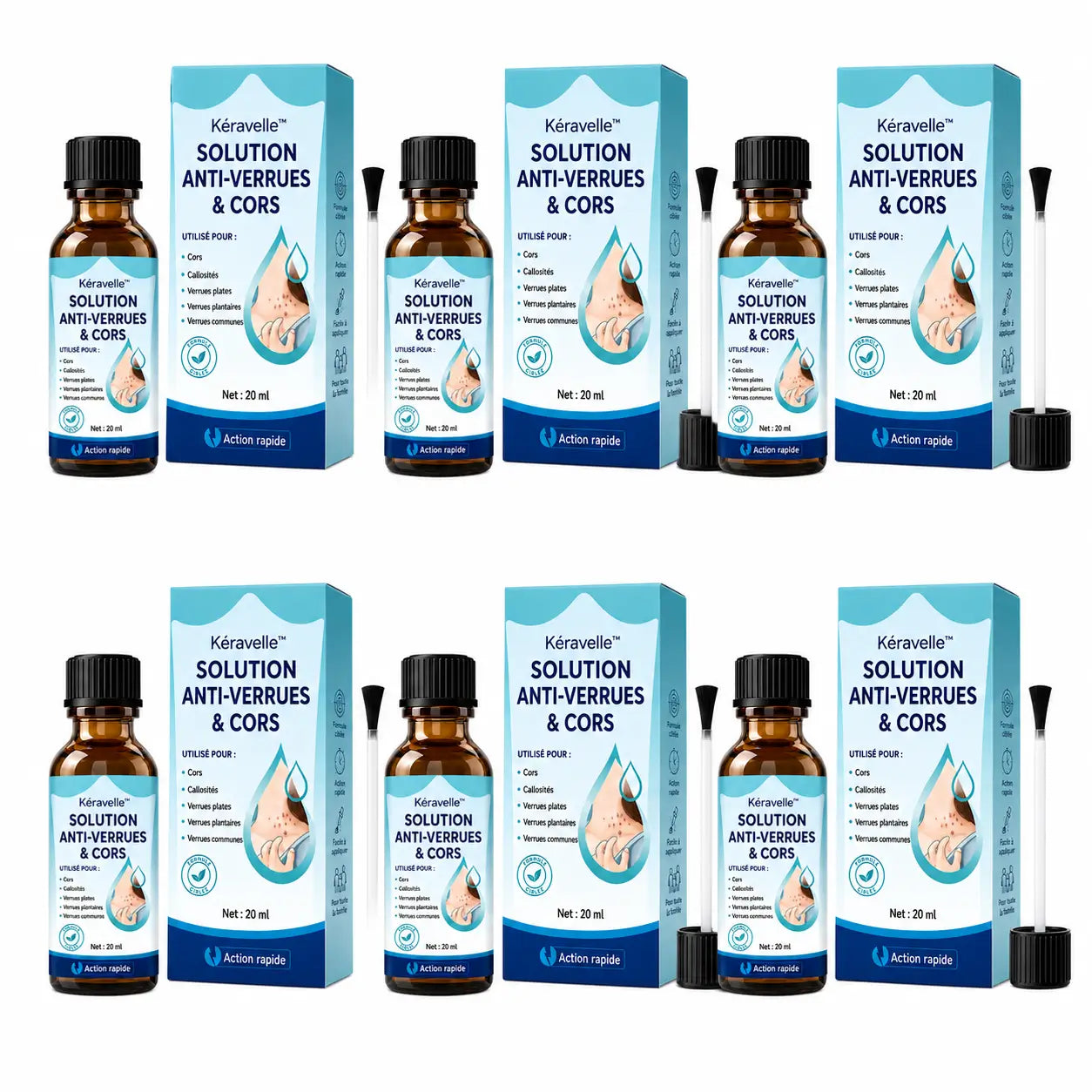 Kéravelle™ Solution Anti-Verrues & Cors | Élimine les verrues tenaces en 7 jours, sans douleur ni cryothérapie !