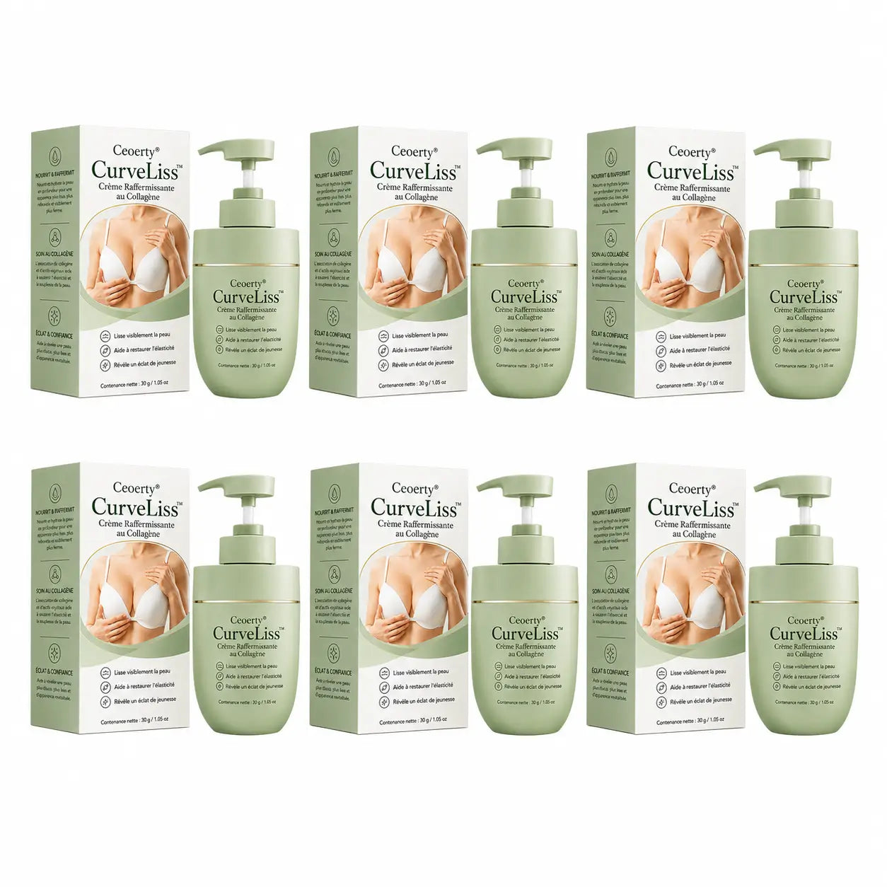 CurveLiss™ Crème Raffermissante au Collagène | Raffermissez vos courbes et retrouvez une silhouette plus lisse, galbée et féminine !