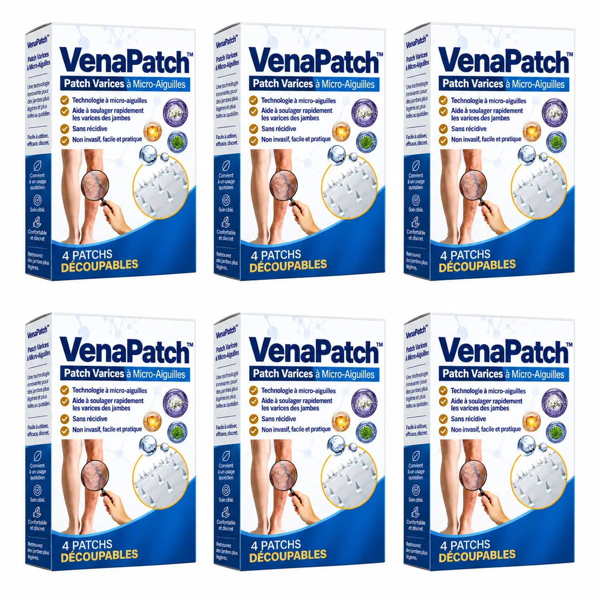 VenaPatch™ Patch Varices à Micro-Aiguilles | Soulagez les jambes lourdes et réduisez les veines visibles en 14 jours !