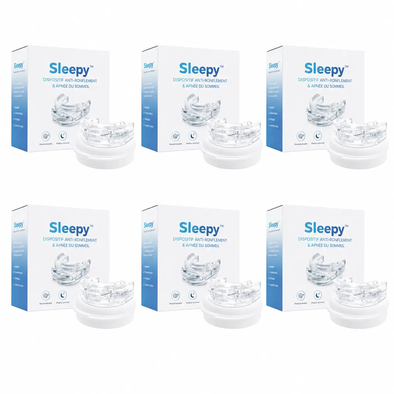 Sleepy™ Dispositif Anti-Ronflement & Apnée du Sommeil | Respirez librement et dormez profondément dès la première nuit !