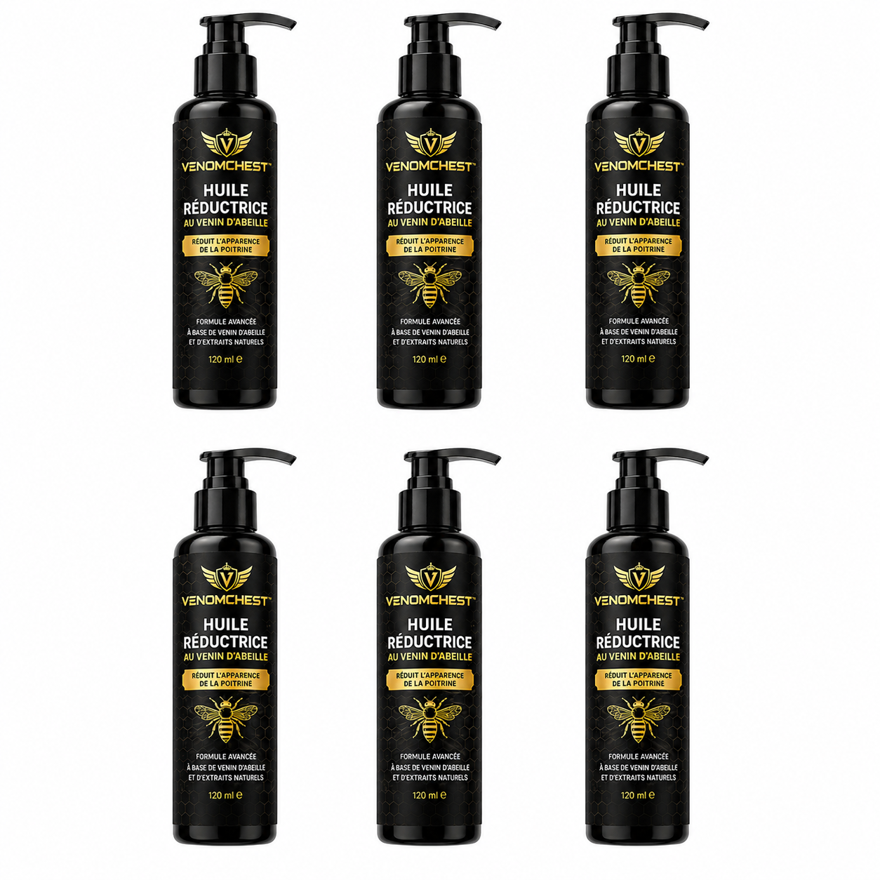 VenomChest™ Huile Réductrice au Venin d’Abeille | Élimine les seins masculins en 7 jours chrono!