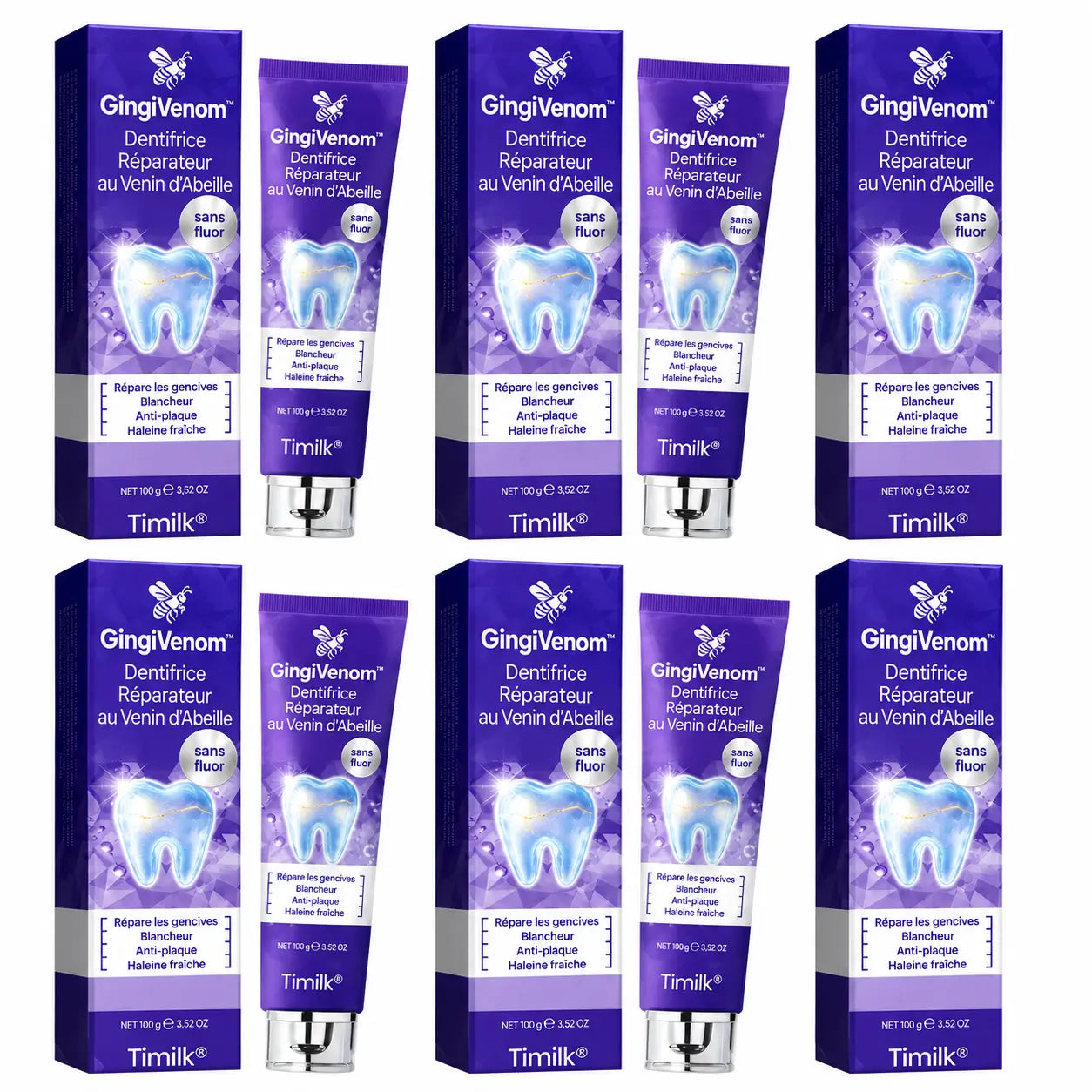 GingiVenom™ Dentifrice Réparateur au Venin d’Abeille | Stoppez les gencives qui saignent en 7 jours !