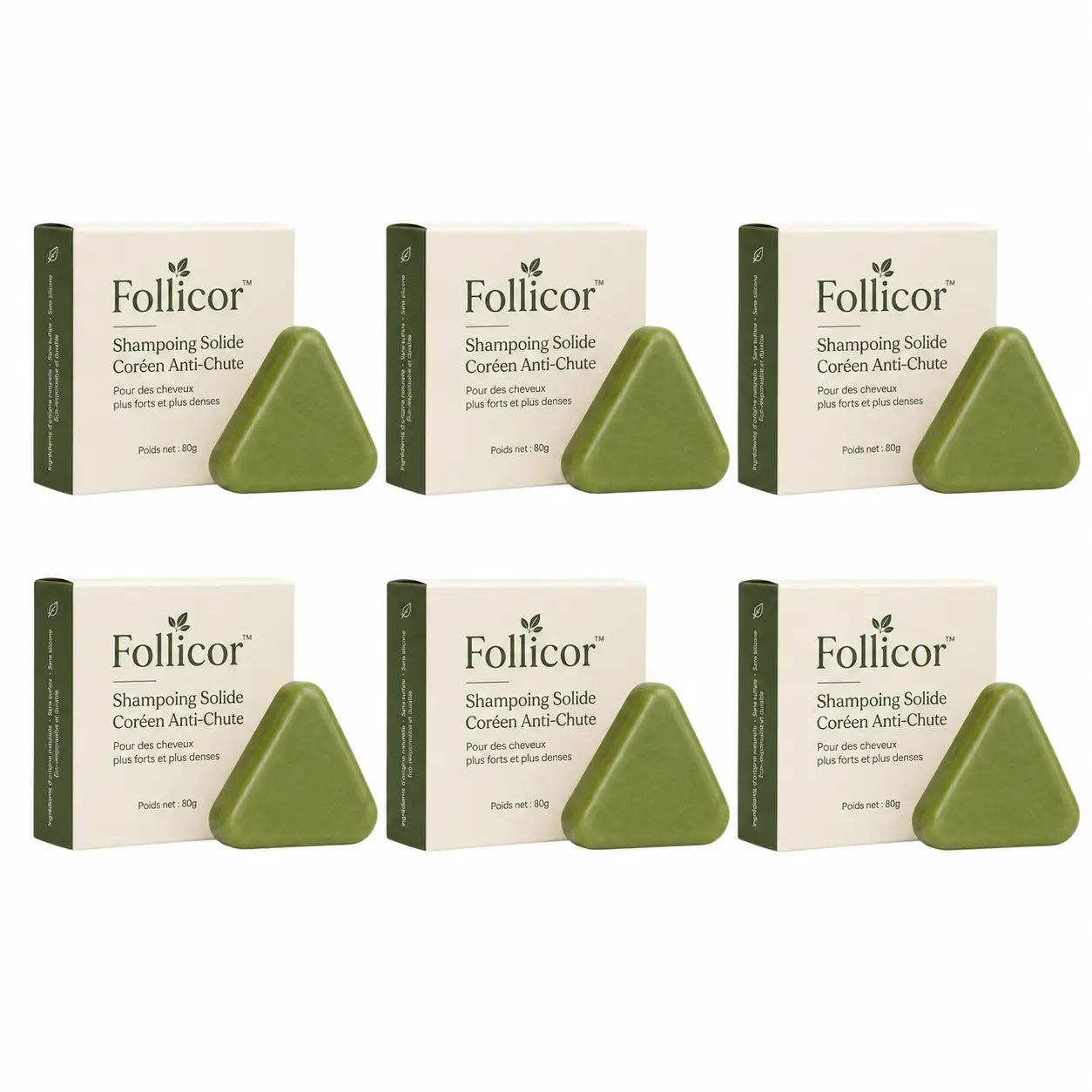 Follicor™ Shampoing Solide Coréen Anti-Chute | Activez vos follicules et retrouvez des cheveux plus épais en 6 à 8 semaines !