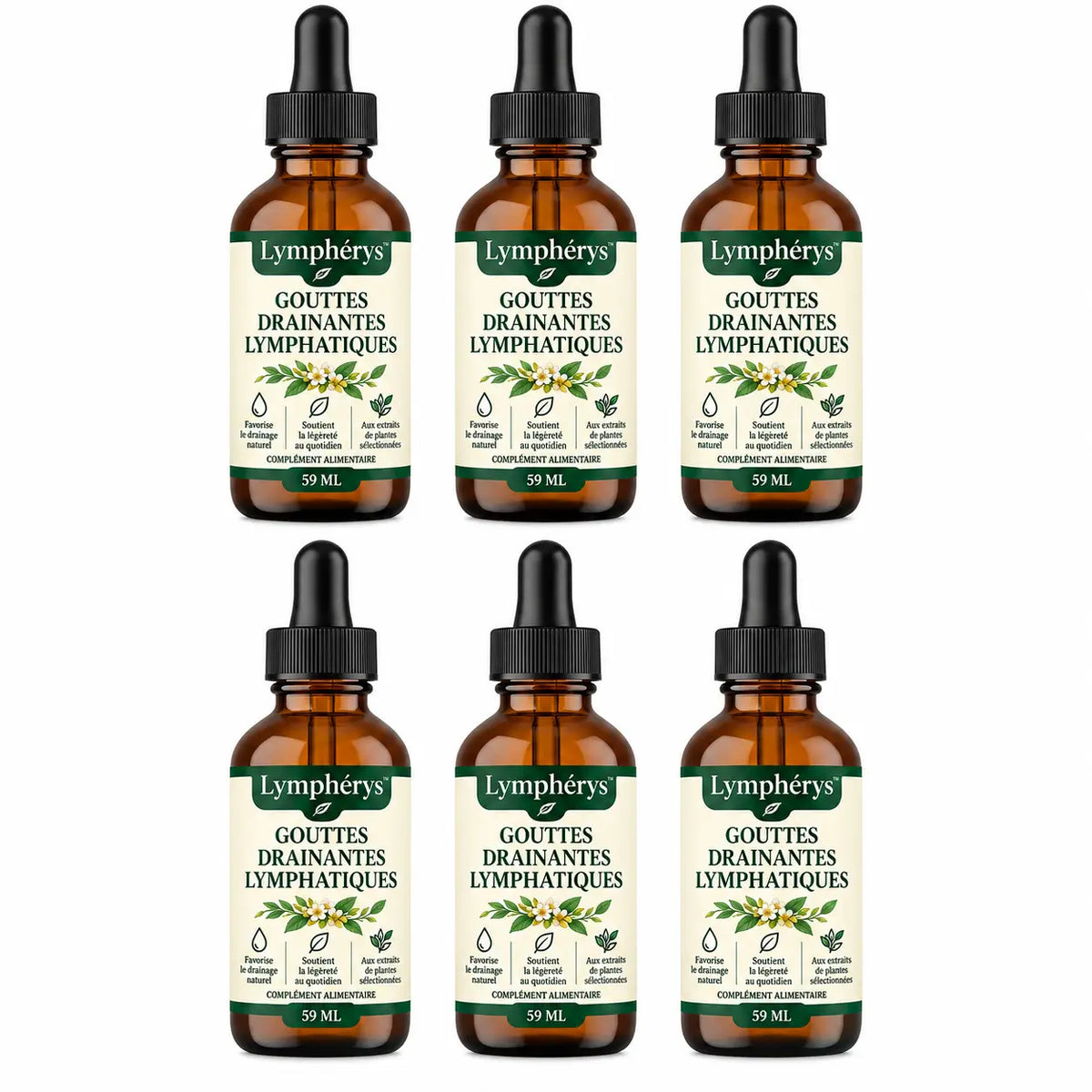 Lymphérys™ Gouttes Drainantes Lymphatiques | Dégonflez ventre, jambes et visage en quelques jours en éliminant l’eau piégée sous votre peau !