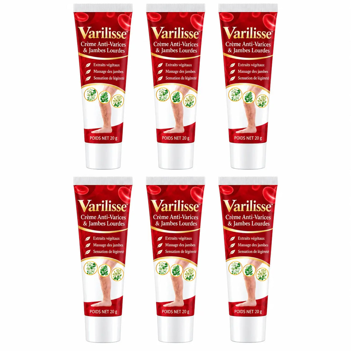 Varilisse™ Crème Anti-Varices & Jambes Lourdes | Effacez l’apparence des veines bleutées et libérez vos jambes lourdes !
