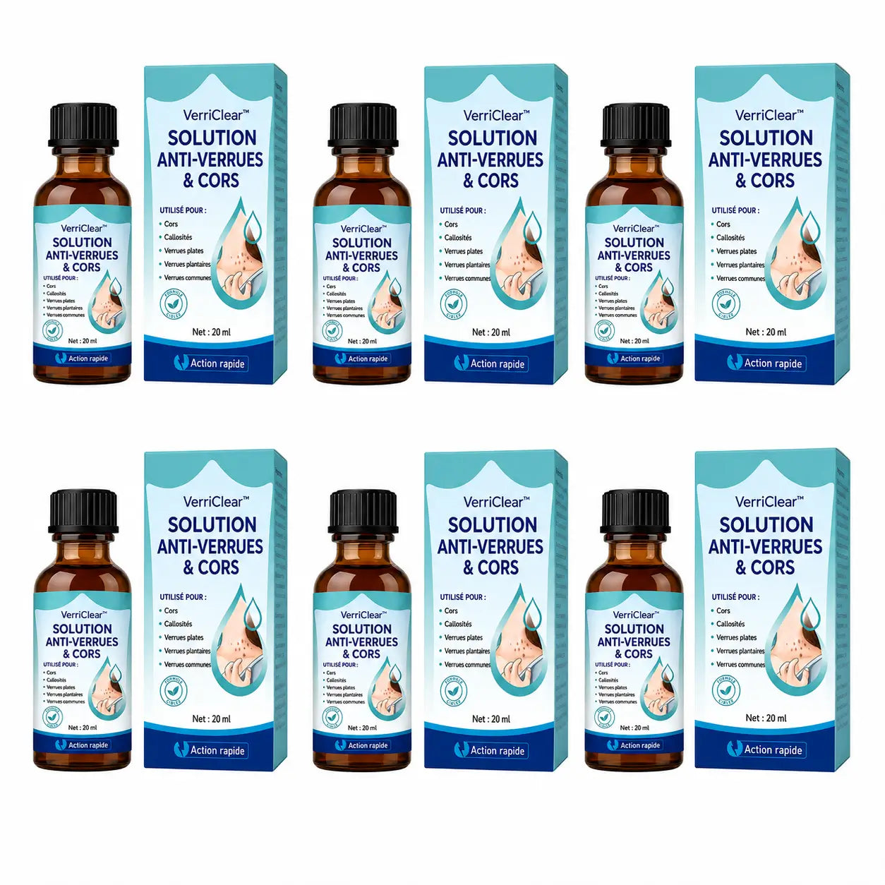 VerriClear™ Solution Anti-Verrues & Cors | Élimine les verrues tenaces en 7 jours, sans douleur ni cryothérapie !