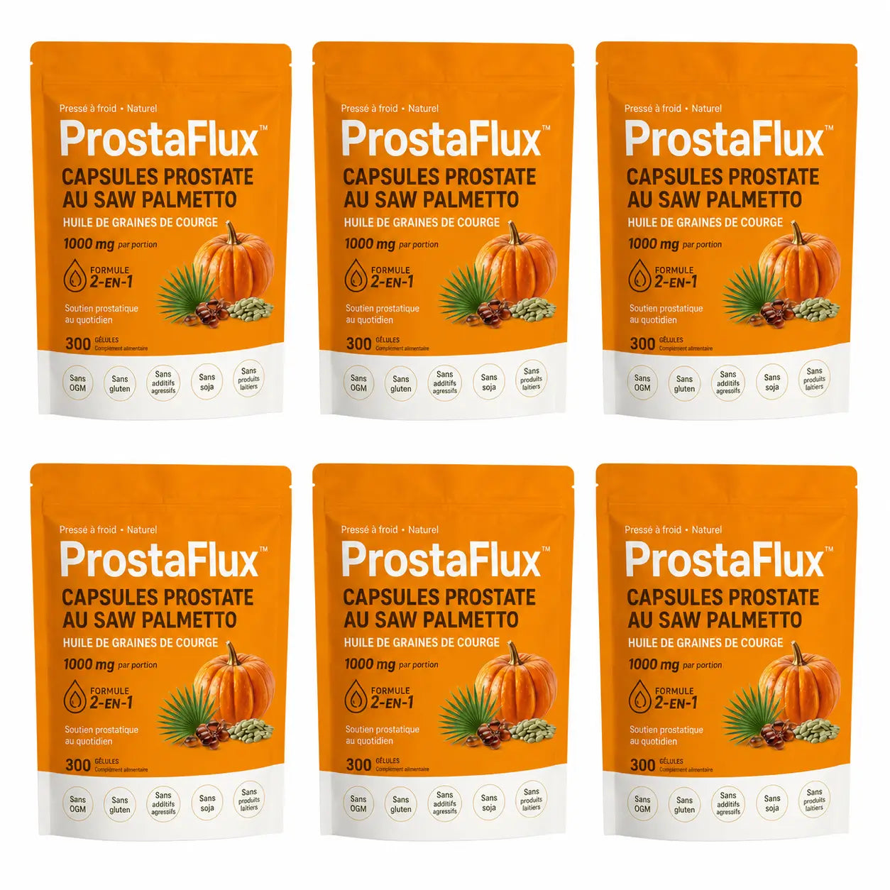ProstaFlux™ Capsules Prostate au Saw Palmetto | Réduisez les réveils nocturnes et retrouvez un flux puissant sans ordonnance !