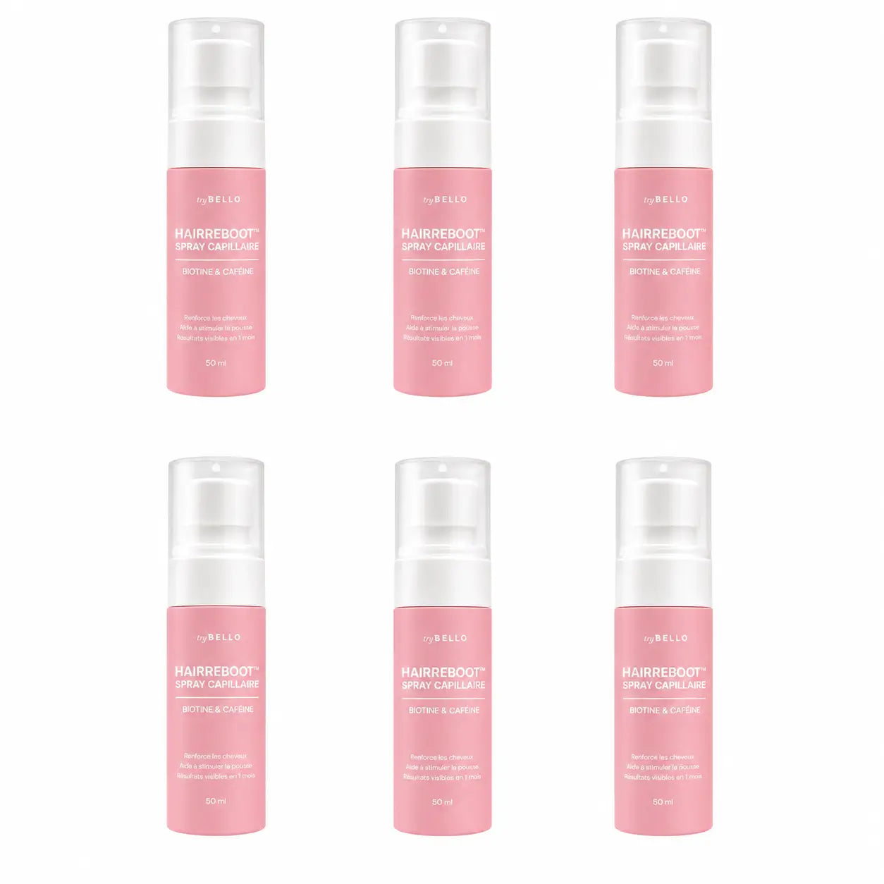HairReboot™ Spray Capillaire Biotine & Caféine | Relancez la pousse, freinez la chute et densifiez vos cheveux en 16 semaines !