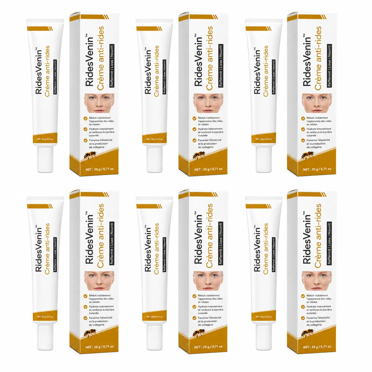 RidesVenin™ Crème anti-rides | Effacez 10 ans de votre visage en seulement 7 jours !