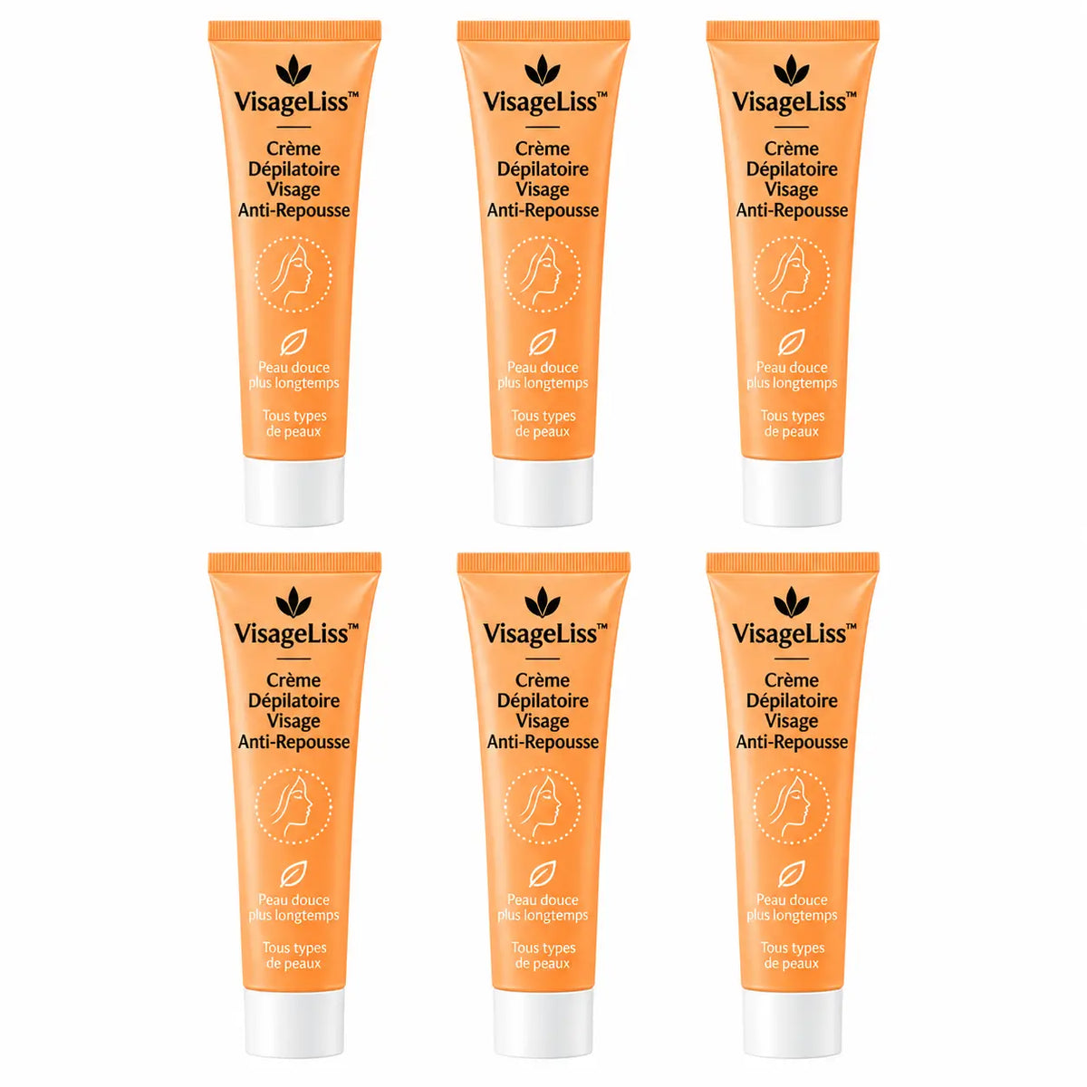 VisageLiss™ Crème Dépilatoire Visage Anti-Repousse | Arrête 97% de la croissance hormonale des poils à la racine en seulement 4 jours !