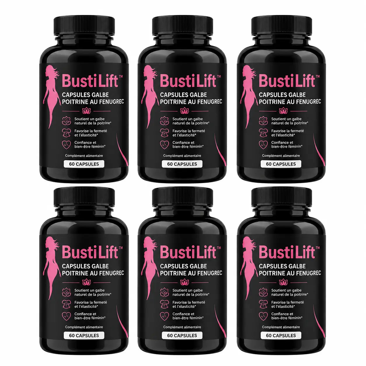 BustiLift™ Capsules Galbe Poitrine au Fenugrec | Gagnez un décolleté plus plein, plus ferme et plus jeune en 30 jours !