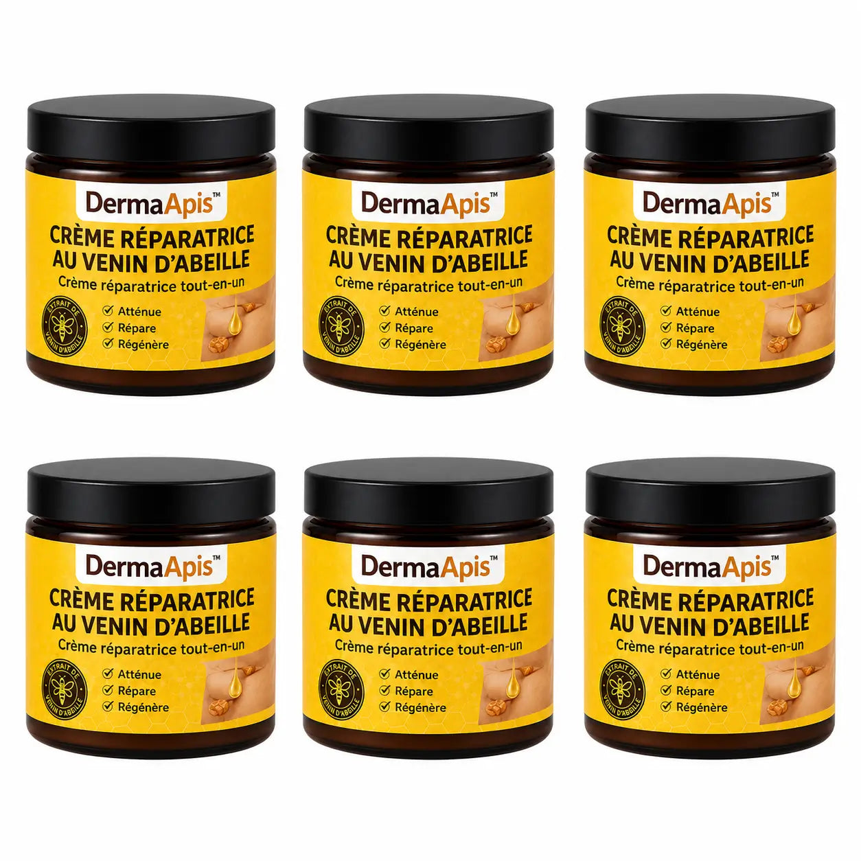 DermaApis™ Crème Réparatrice au Venin d’Abeille | Élimine eczéma, boutons et rougeurs dès la première application!