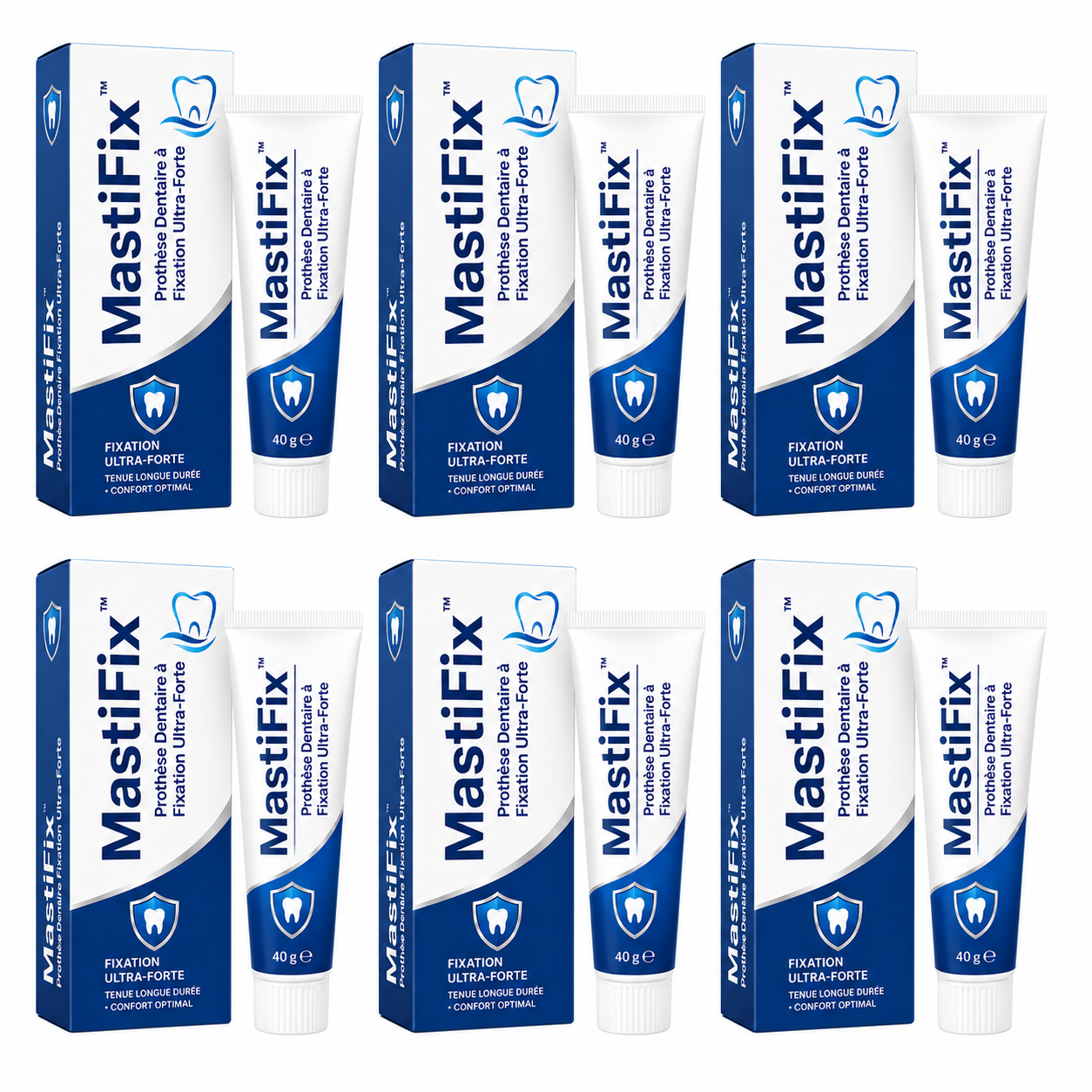 MastiFix™ Prothèse Dentaire à Fixation Ultra-Forte | Tient en place toute la journée sans colle!
