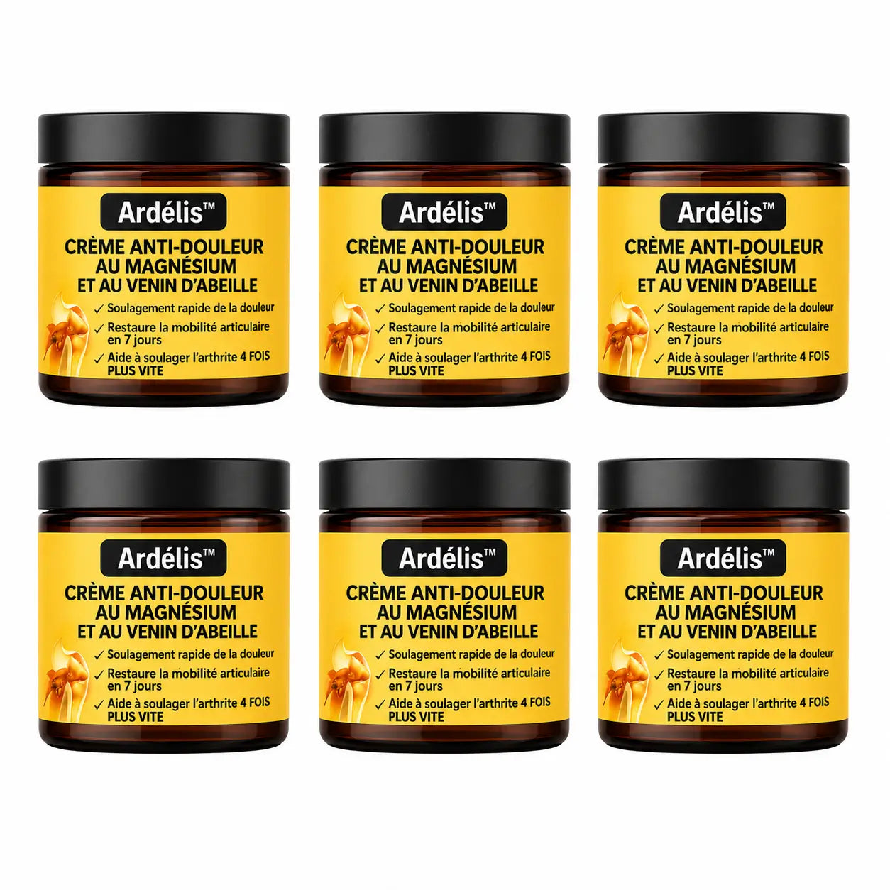 Ardélis™ Crème Anti-douleur au Magnésium et au Venin d'Abeille | Supprime vos douleurs articulaires en un instant!