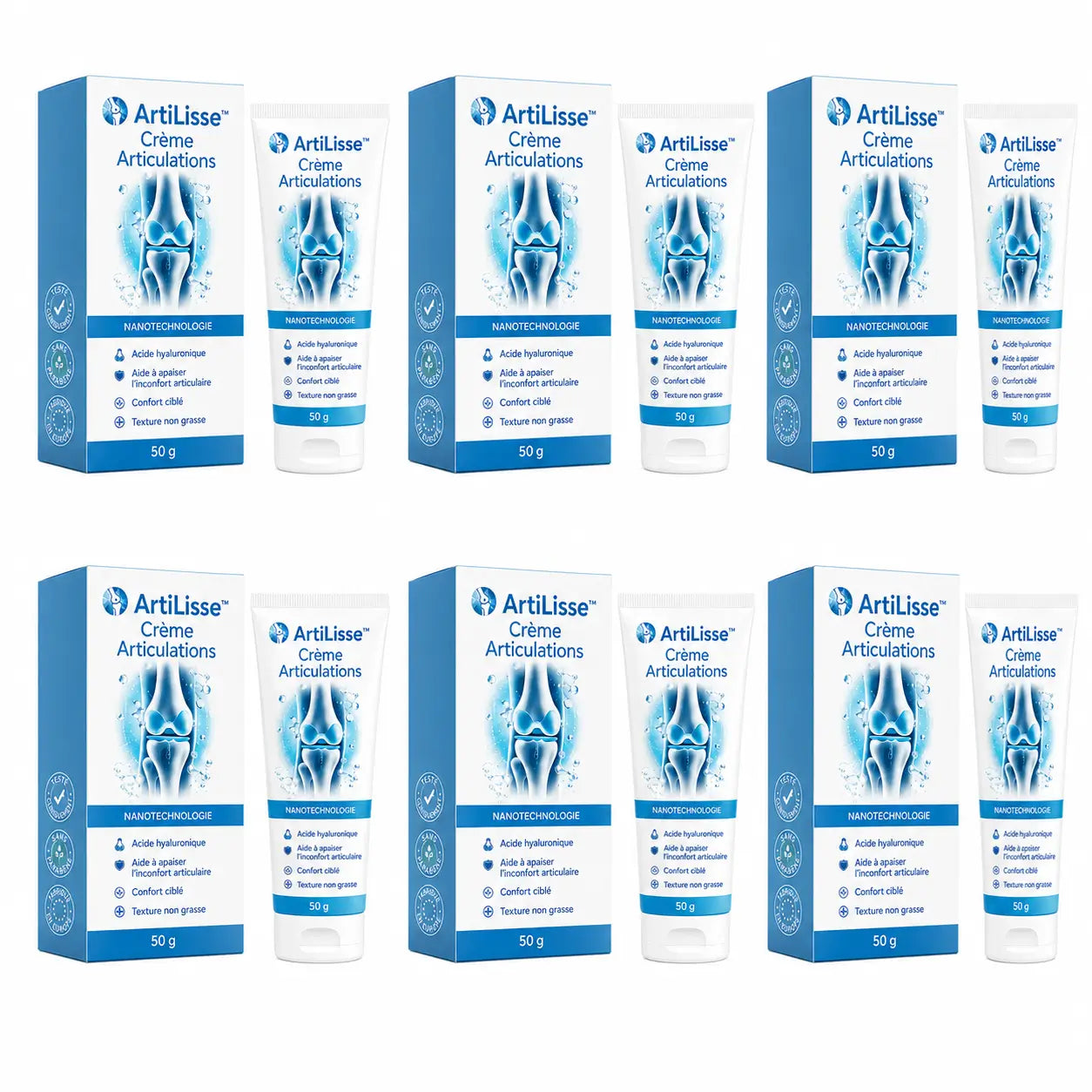 ArtiLisse™ Crème Articulations | Réduit les douleurs au genou jusqu’à 87% – en seulement 48 heures !