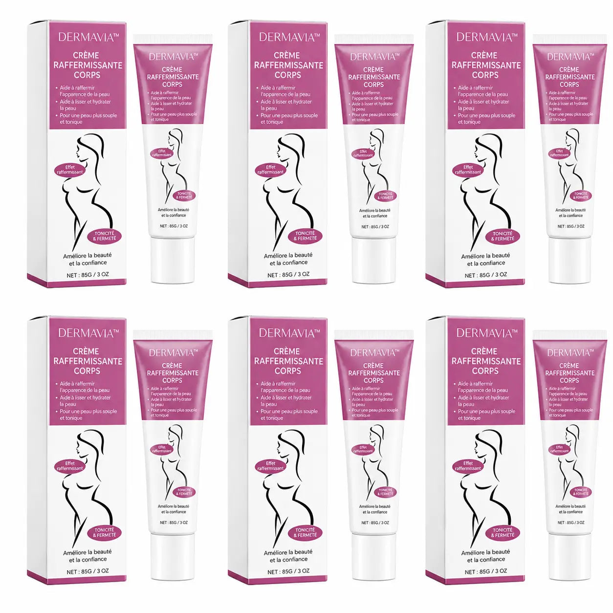 Dermavia™ Crème Raffermissante Corps | Augmente visiblement vos formes en quelques minutes !