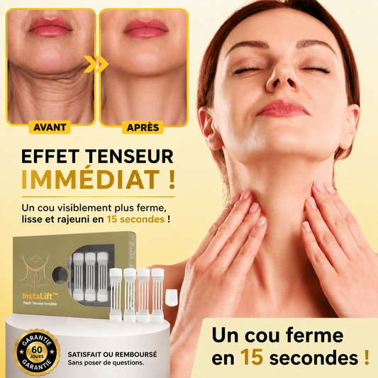 InstaLift™ Patch Tenseur Invisible | Effacez les rides et le relâchement de votre cou en 15 secondes chrono !