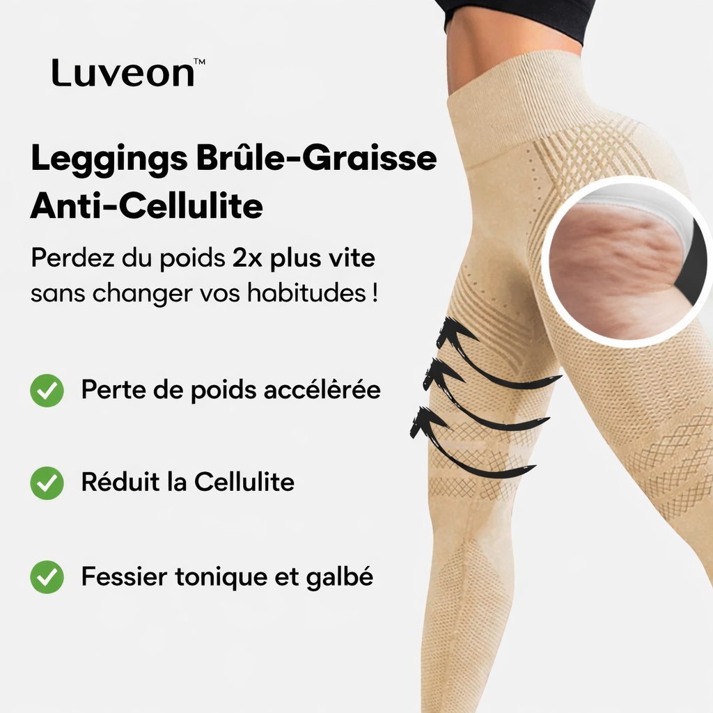 Luveon™ Leggings Brûle-Graisse Anti-Cellulite | Perdez du poids 2× plus vite sans changer vos habitudes !