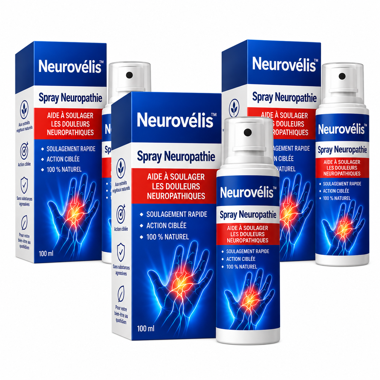 Neurovélis™ Spray Neuropathie | Stoppez picotements et engourdissements dès la première application !