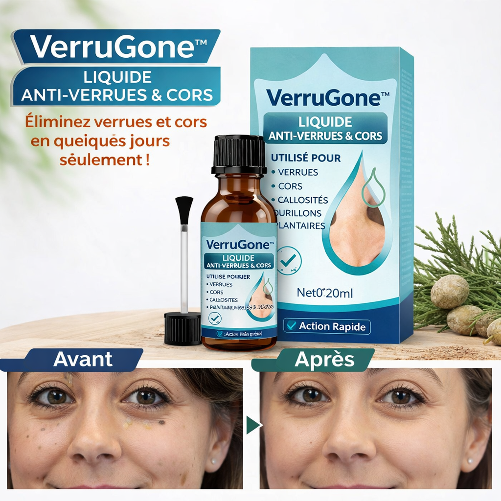 VerruGone™ Liquide Anti-Verrues & Cors | Éliminez verrues et cors en quelques jours seulement !