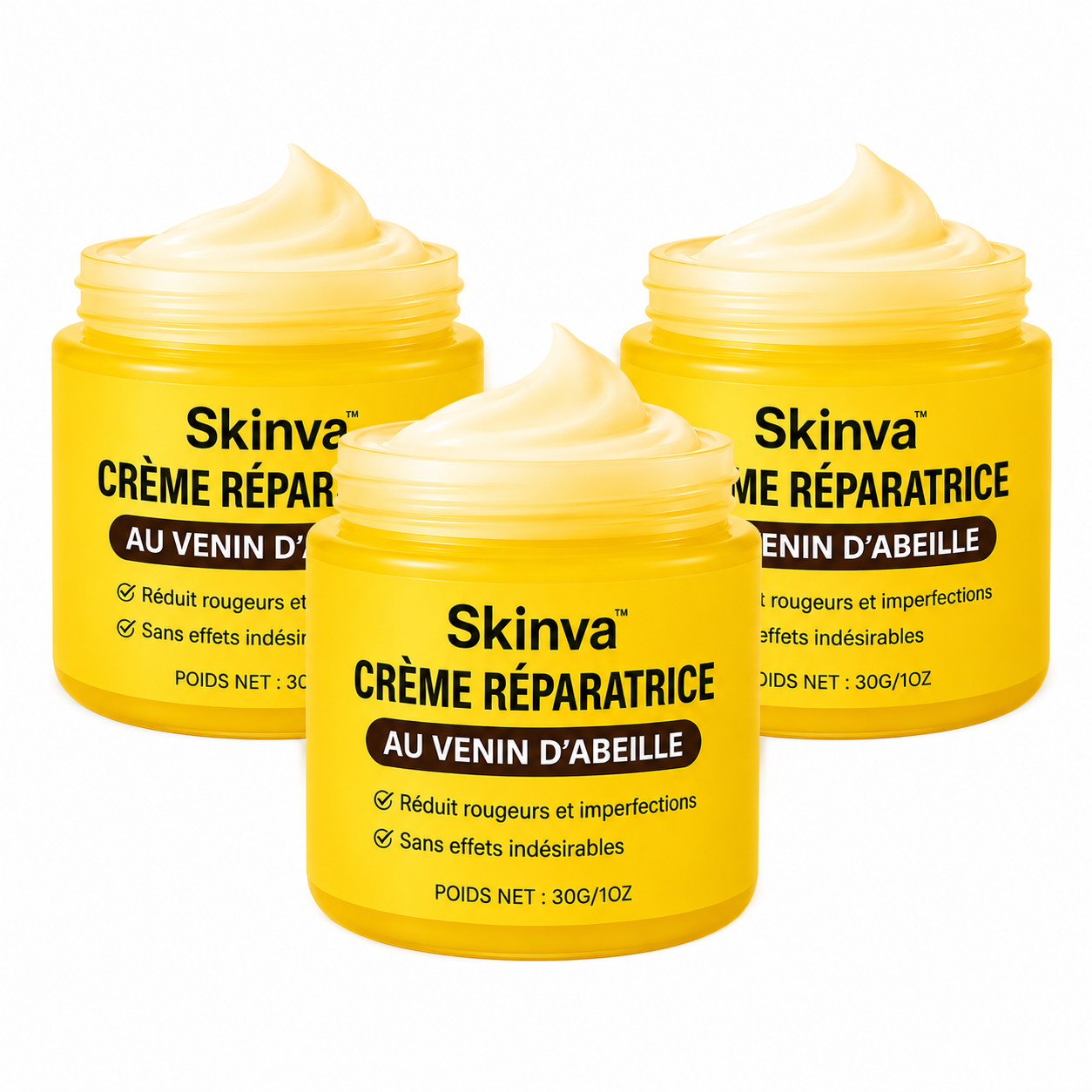 Skinva™ Crème Réparatrice au Venin d’Abeille | Efface rougeurs & imperfections en 3 jours!