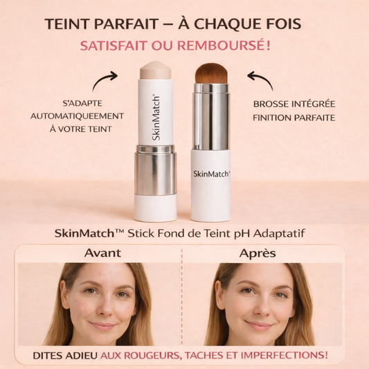 SkinMatch™ Stick Fond de Teint pH Adaptatif | Trouvez votre teinte parfaite instantanément !