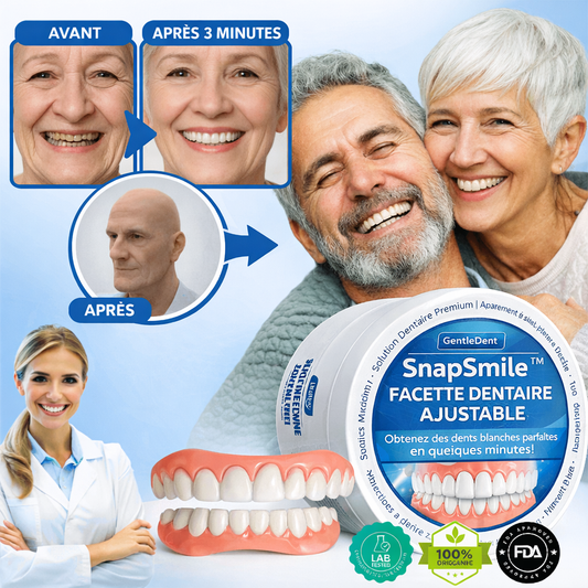SnapSmile™ Facette Dentaire Ajustable | Cachez dents abîmées et retrouvez un sourire parfait en 3 minutes !