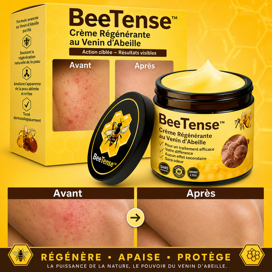 BeeTense™ Crème Régénérante au Venin d’Abeille | Répare, lisse et revitalise votre peau en 10 minutes!