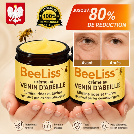 BeeLiss™ Crème au Venin d’Abeille | Élimine rides et taches en 3 minutes – approuvé par les dermatologues!