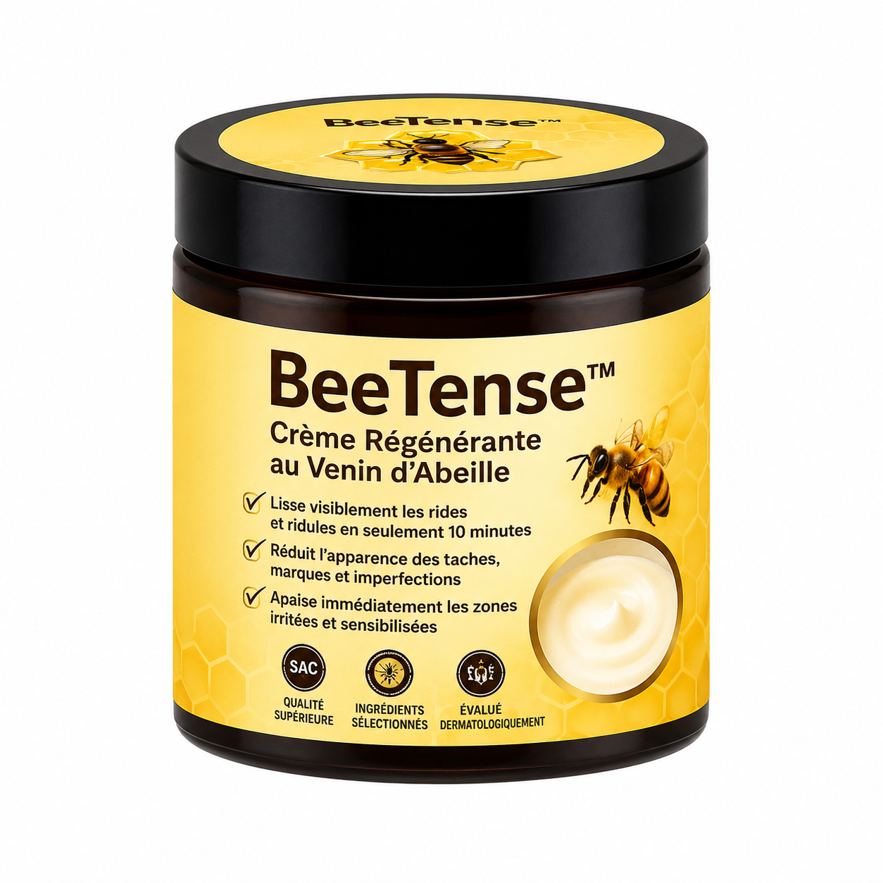 BeeTense™ Crème Régénérante au Venin d’Abeille | Répare, lisse et revitalise votre peau en 10 minutes!