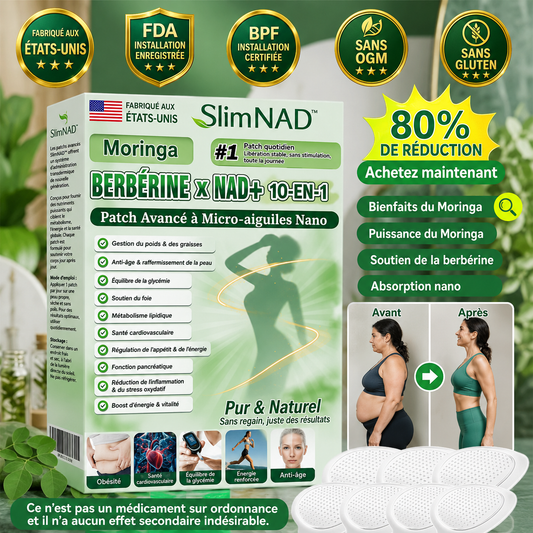 SlimNAD™ Patch Minceur Micro-Aiguilles | Brûle les graisses et équilibre le sucre en 10 minutes!